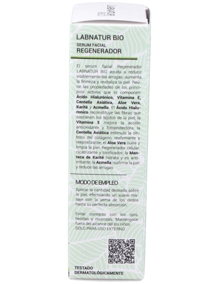 Labnatur Bio Sérum Facial Regenerador Centella Asiática 30Ml