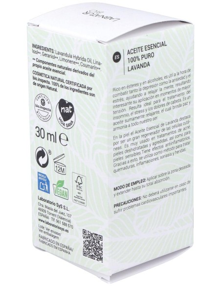 Labnatur Bio Lavanda Aceite Esencial 30Ml