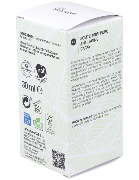 Labnatur Bio Aceite De Cacay Antiedad 30Ml