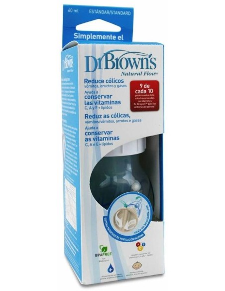 Dr. Brown'S Options+ Biberón Estrecho 60 Ml, 1 Ud