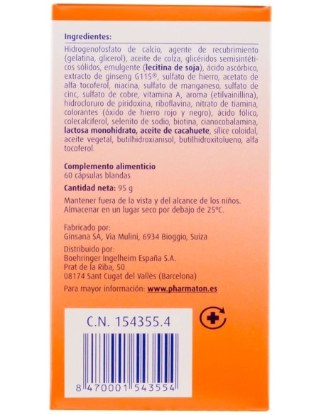 Pharmaton Complex, 60 Cápsulas