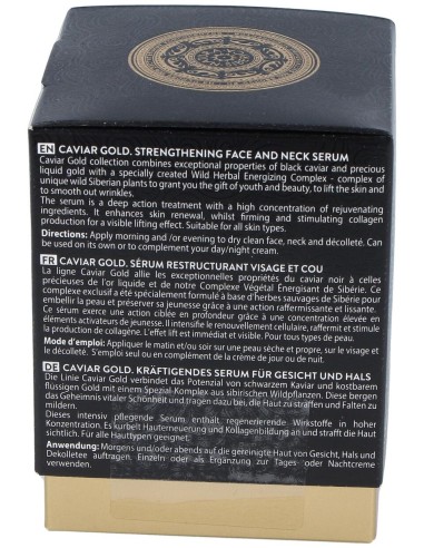 Natura Siberica Caviar Gold Serum Reafirmante Para Rostro Y Cuello 30 Ml