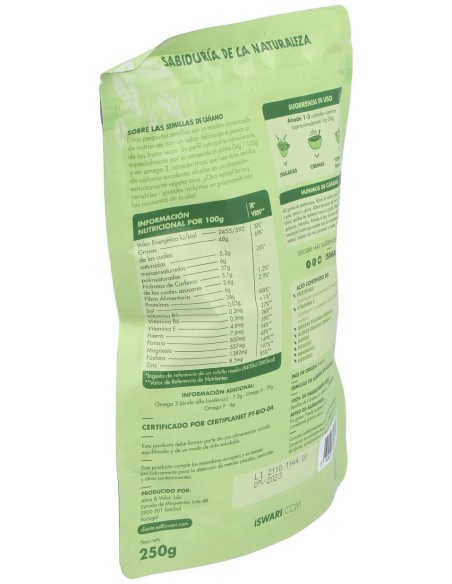 Semillas De Cañamo Sin Cascara 250Gr. Bio
