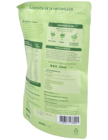 Semillas De Cañamo Sin Cascara 250Gr. Bio
