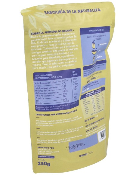 Proteina De Guisante Superalimento 250Gr. Bio