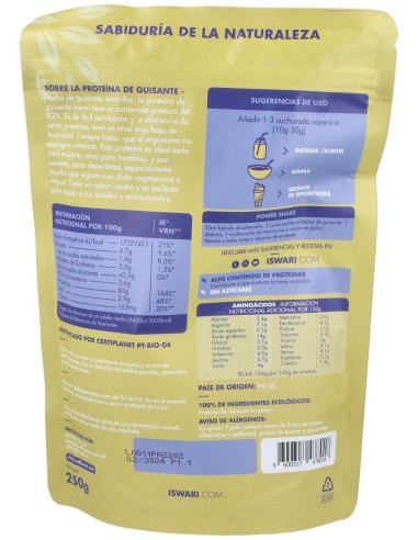 Proteina De Guisante Superalimento 250Gr. Bio