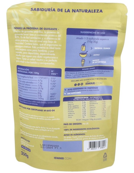 Proteina De Guisante Superalimento 250Gr. Bio