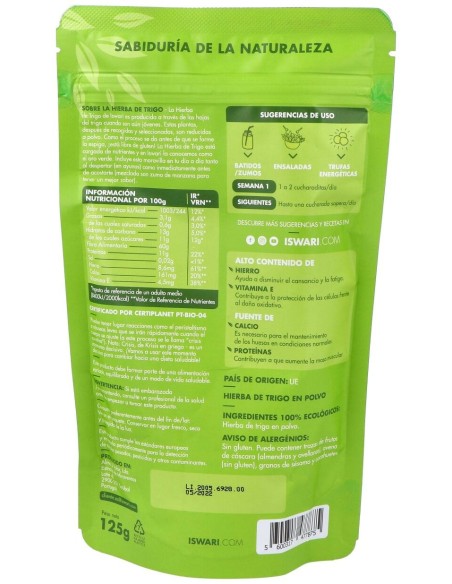 Hierba De Trigo Superalimento 125Gr. Bio