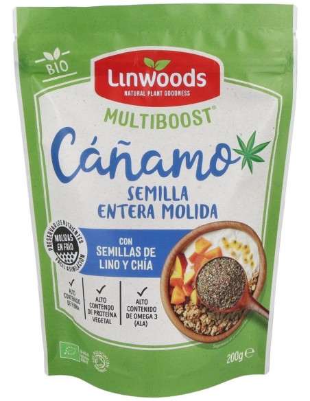 Semillas De Cañamo Molidas Lino Y Chia 200Gr. Bio