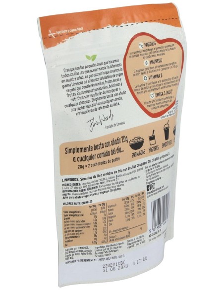 Semillas De Lino Molida Con Bacillus Y Vit D 200Gr
