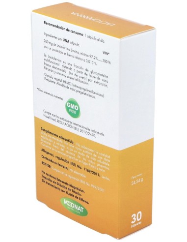 Mednat Lactoferrina 200Mg 30Caps