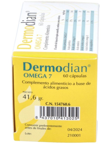 Dermodian Omega 7, 60 Cápsulas