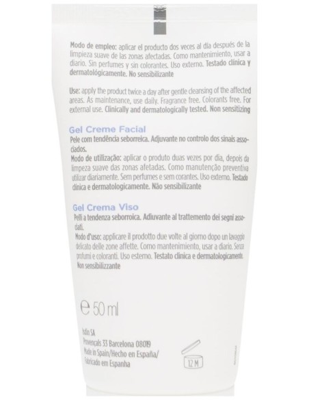 Isdin Nutradeica Gel Crema Facial Piel Seborreica, 50 Ml