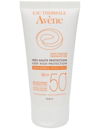 Avène Solar Crema Spf 50+ Pantallas Físicas, 50 Ml