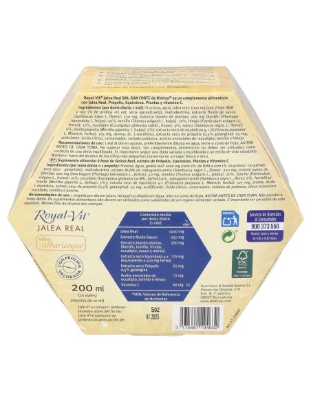 Jalea Real Royal Vit Bal-San Forte +Echina 20Amp