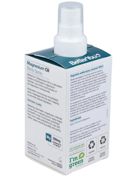 Better You Magnesio Aceite Spray Corporal 100Ml