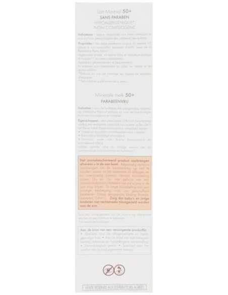 Solar Leche Mineral Spf 50+ Pantalla Fisica 100Ml.