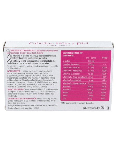 Multivigor Cabello Uñas Y Piel 48Comp.