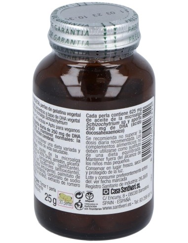 Santiveri Dha Vegetal Bote 30 Perlas
