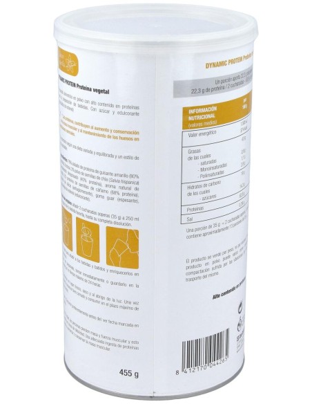Dynamic Proteina Vegetal Vainilla 455Gr.