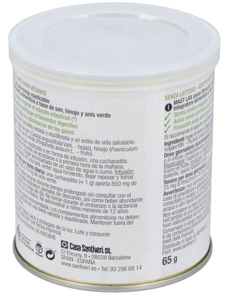 Santiveri Sanaflor Bote Mast-Lax Gases 65Gr