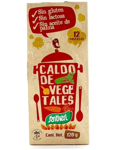 Santiveri Caldo Vegetal Sin Gluten Sin Lactosa 12Uds