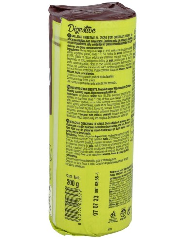 Galletas Digestive Cacao 0% Azucares 200Gr.