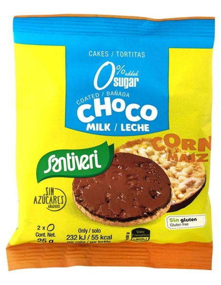Santiveri Tortitas De Maiz Choco Con Leche Sin Azucar Bio 25G