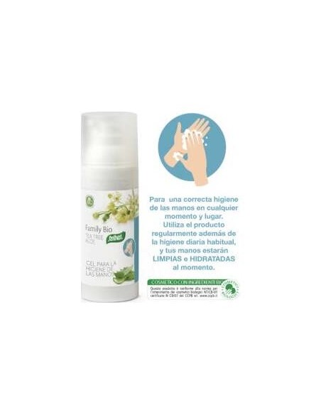 Santiveri Family Bio Tea Tree Aloe Gel Para La Higiene De Las Manos 50Ml