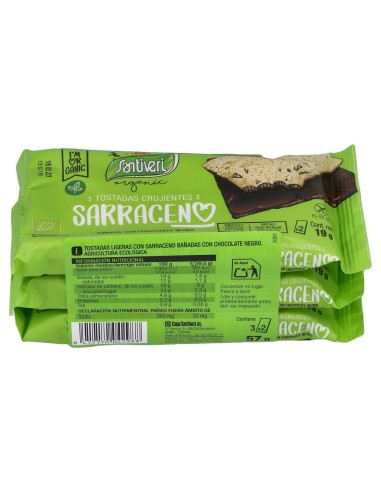 Tostadas Trigo Sarraceno Choco Negro 6Ud.