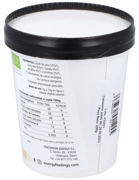 Curcuma Chai Latte Tarrina 250Gr. Eco