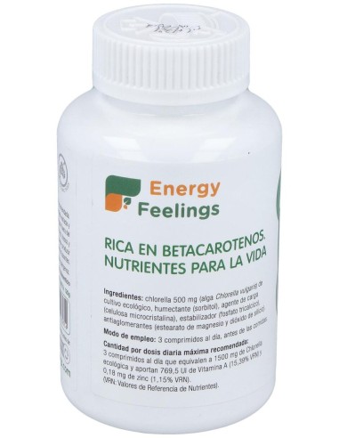Energy Feelings Clorella Comp 500Mg 120Comps