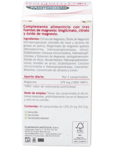 Eladiet Regendol Magnesio 40Comp