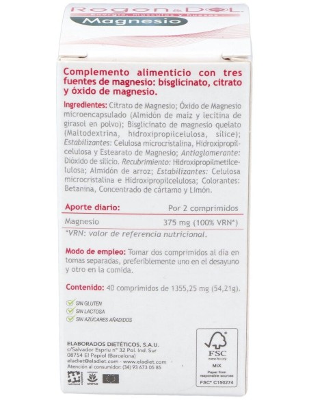 Eladiet Regendol Magnesio 40Comp