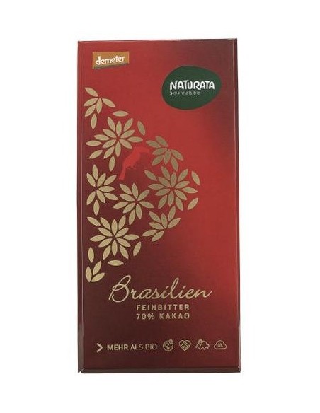 Chocolate Amargo Brasil 70% 80Gr. Demeter