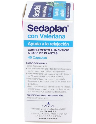 Sedaplan (Valeriana-Tranquilizante) 40Cap.