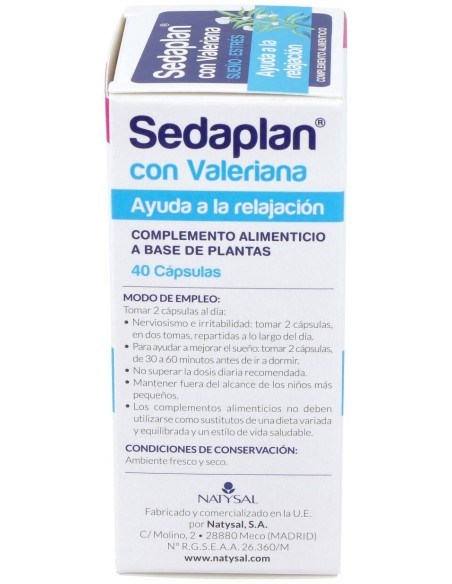 Sedaplan (Valeriana-Tranquilizante) 40Cap.