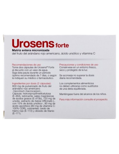 Urosens Forte Pac 120 Mg 14 Capsulas