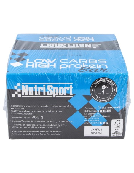 Nutrisport Barritas Low Carbs Brownie 16 Uds