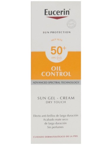 Eucerin Sun Gel Creme Oil Control Dry Touch Spf50+ 50Ml
