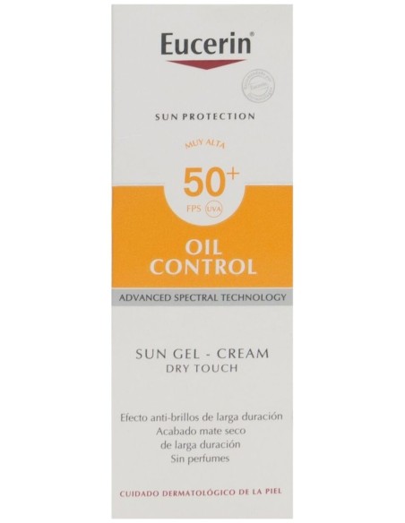 Eucerin Sun Gel Creme Oil Control Dry Touch Spf50+ 50Ml