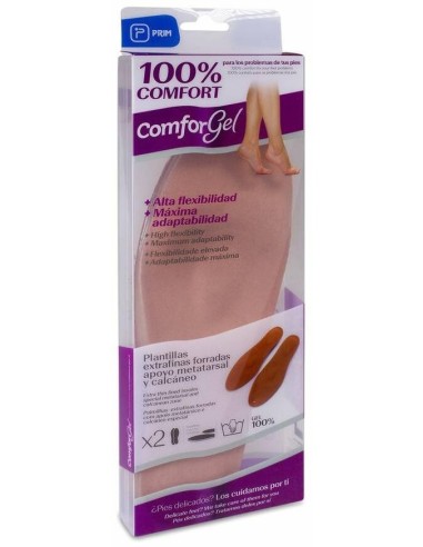 Comforgel Plantillas De Gel Forradas Talla L, 1 Par