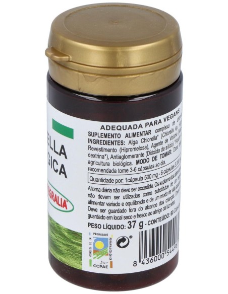 Alga Chlorella Ecologica Integralia 60 Cápsulas