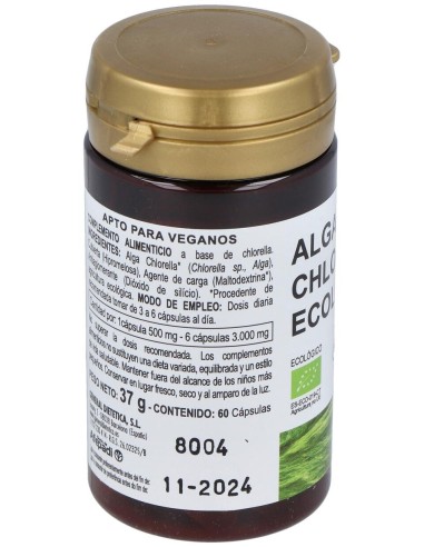 Alga Chlorella Ecologica Integralia 60 Cápsulas
