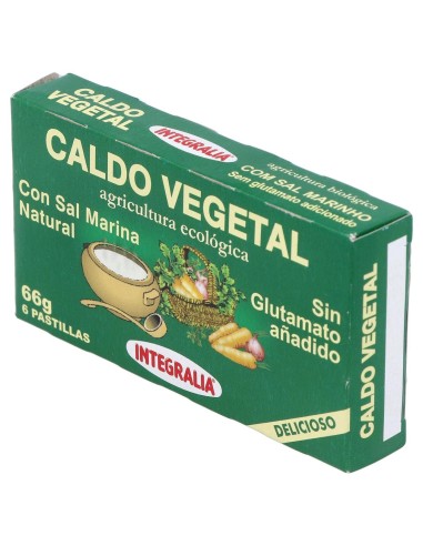 Caldo Vegetal Eco Con Sal Marina Natural 6Pastilla