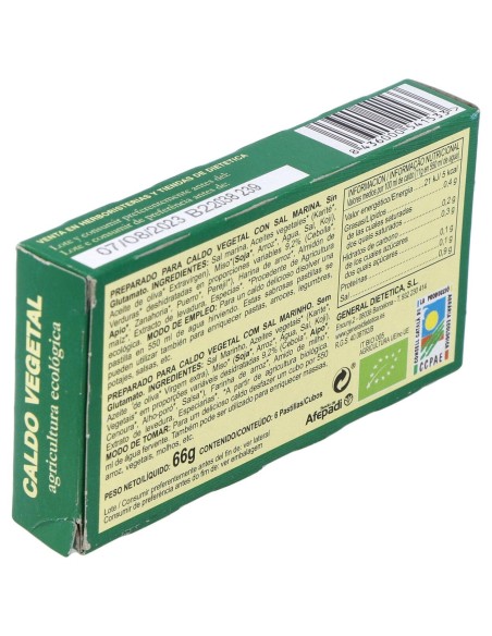 Caldo Vegetal Eco Con Sal Marina Natural 6Pastilla