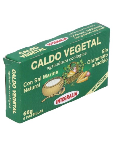 Caldo Vegetal Eco Con Sal Marina Natural 6Pastilla