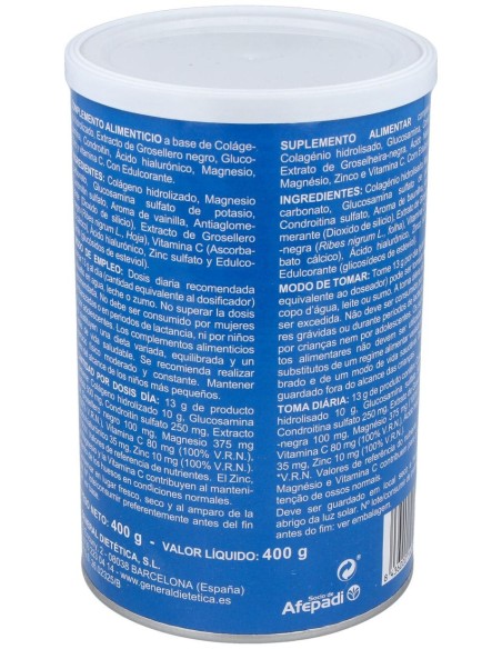 Integalia Colageno Soluble Forte Flex Sabor Vainilla 400G