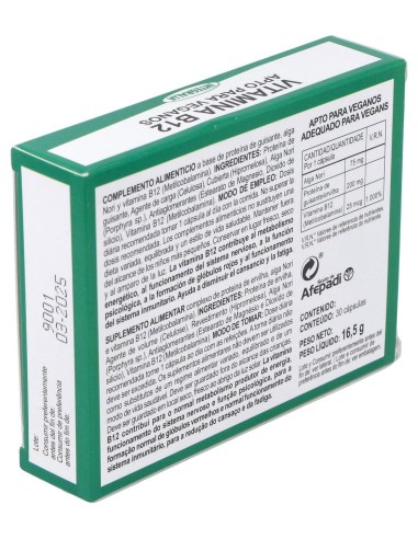 Vitamina B12 Integralia 30 Capsulas
