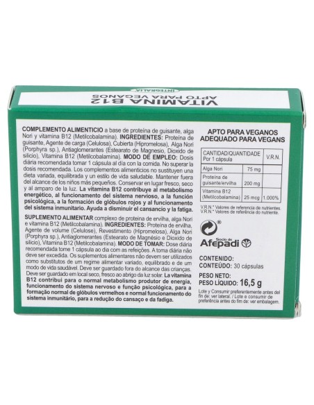 Vitamina B12 Integralia 30 Capsulas